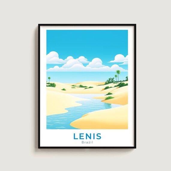 Lenis Travel Poster Wall Art Gift Brazil Print Home Decor Lovers Hanging