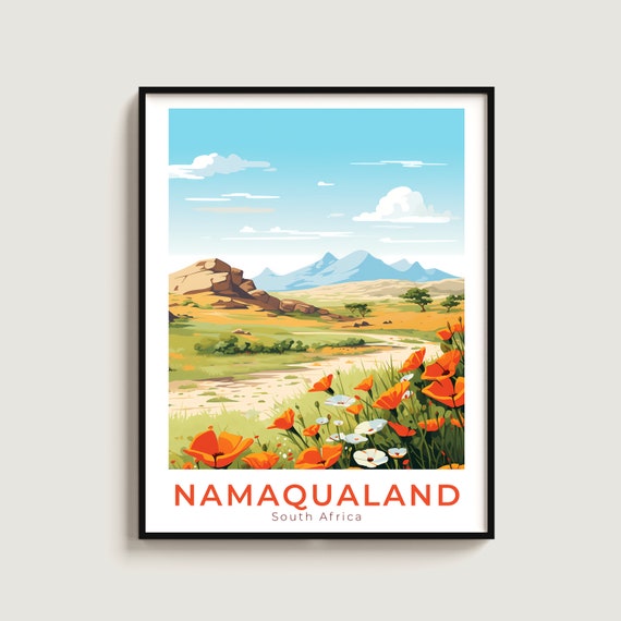Namaqualand Travel Print Wall Art Gift South Africa Poster Home Decor Lovers Hanging