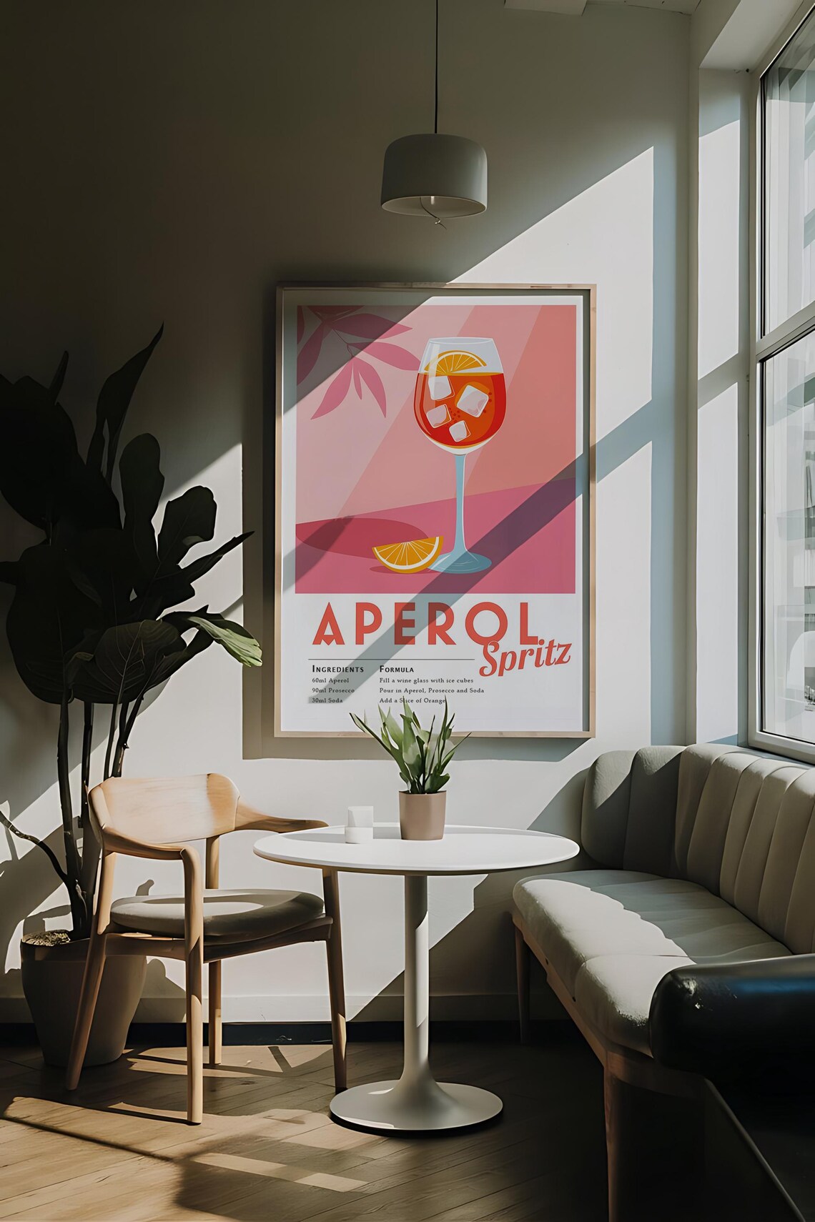 Aperol Spritz, Classic Recipe Poster Print - Image 3