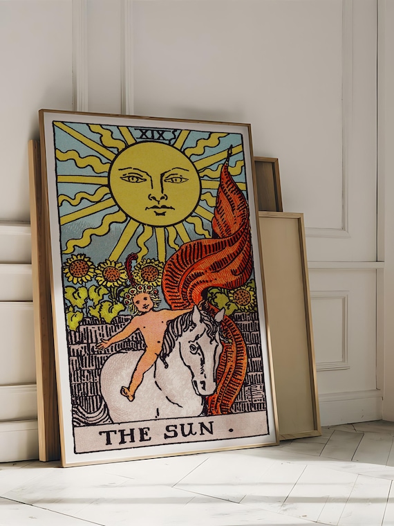 Tarot Cards Rider Waite, The Sun Poster Print