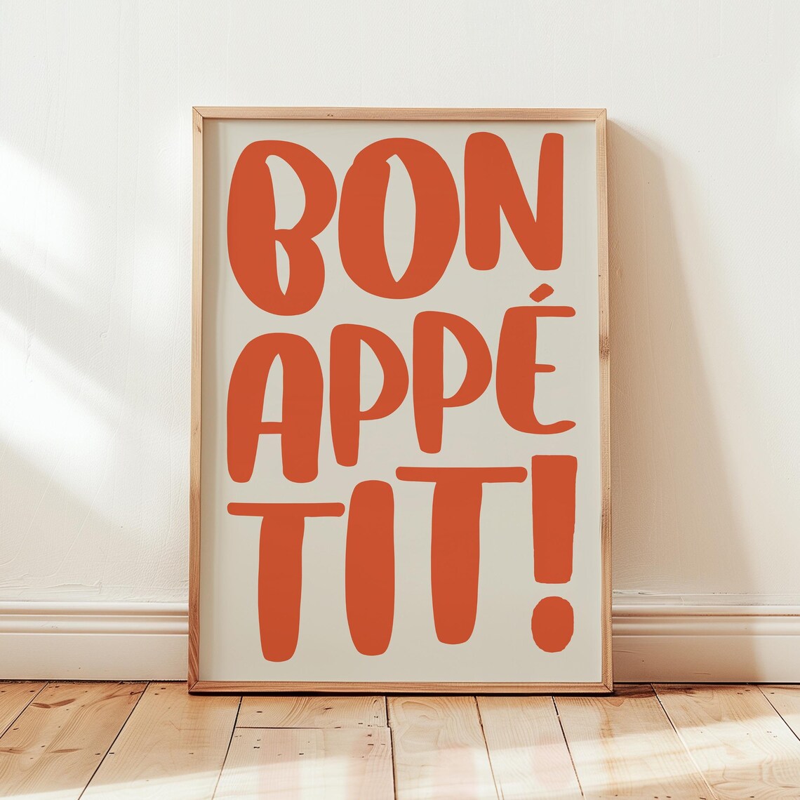 Bon Appetit Trendy Typography Kitchen Art Print