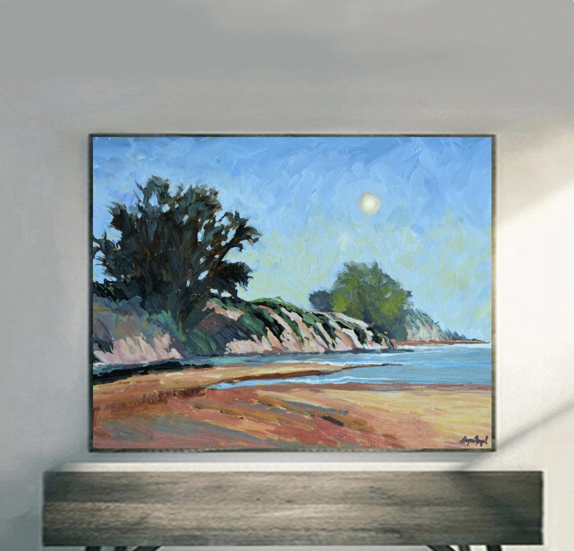 Goleta Beach California Golden Sand Bluff Eucalyptus Trees Poster