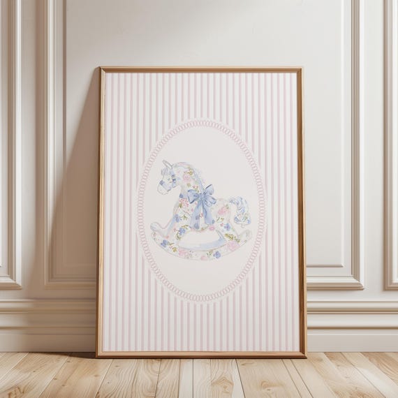 Baby Girl Chinoiserie Nursery Wall Art Print