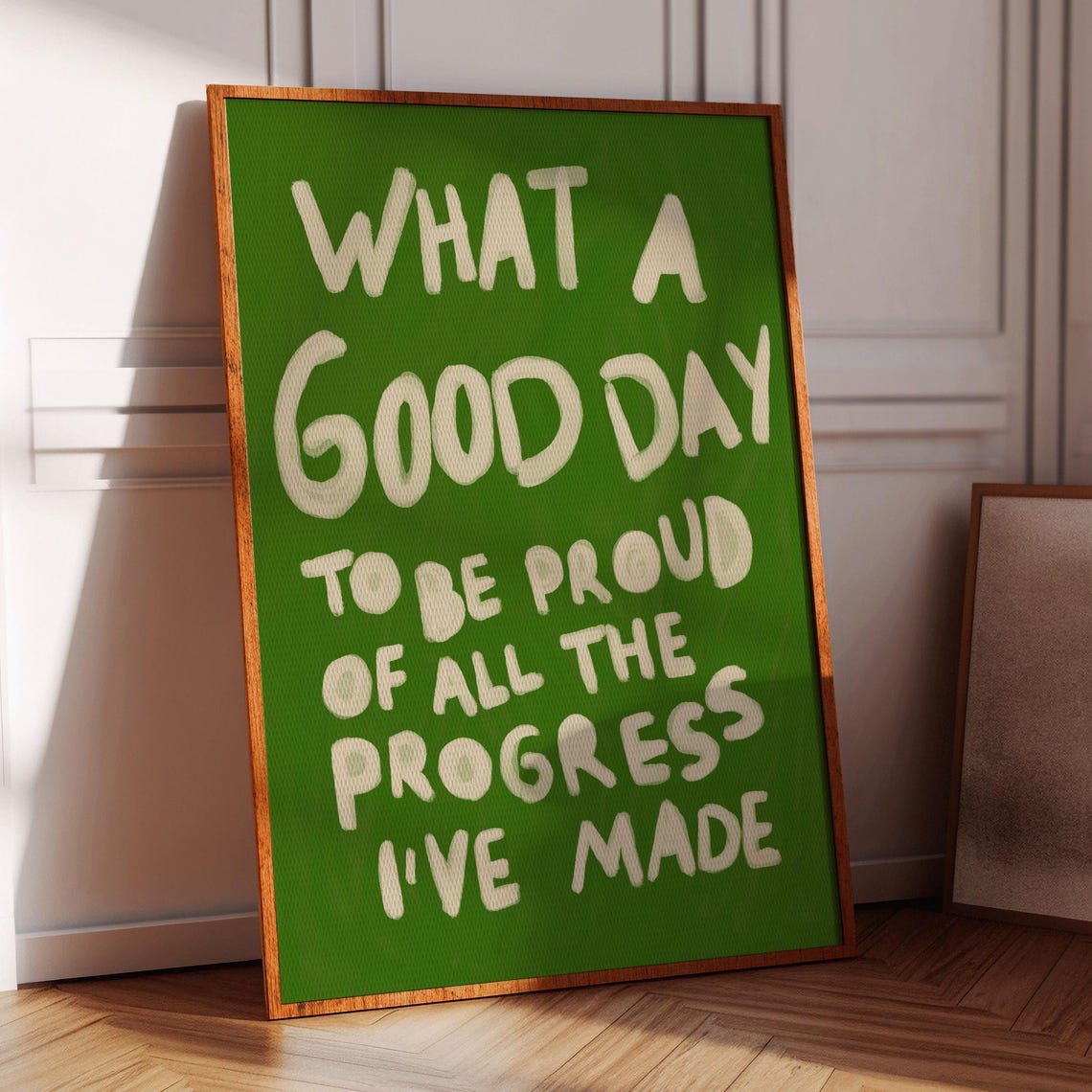 Typography Poster Print 70s Positive Quote Wall Trendy Art Gift Living Room Retro