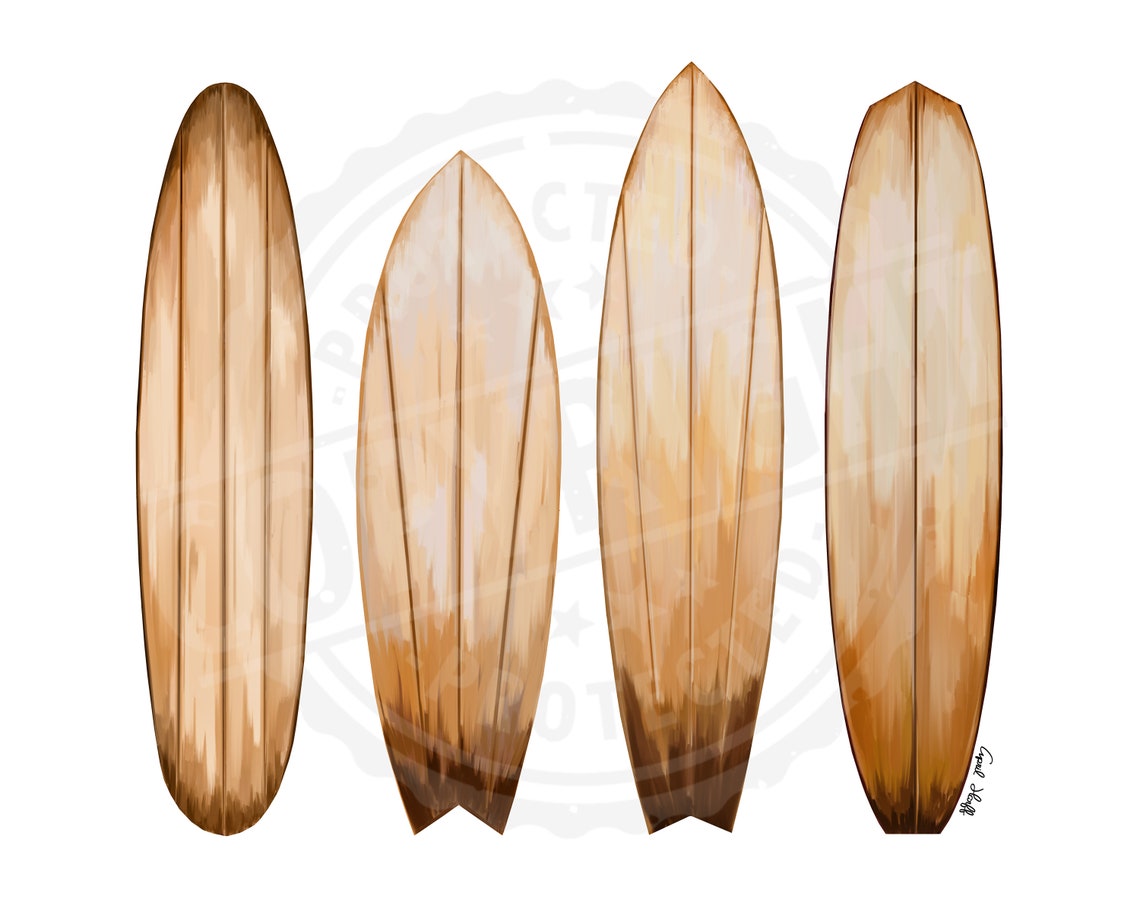 Four Wooden Surfboards Beach Surf Home Decorative Wall Poster - Image 2
