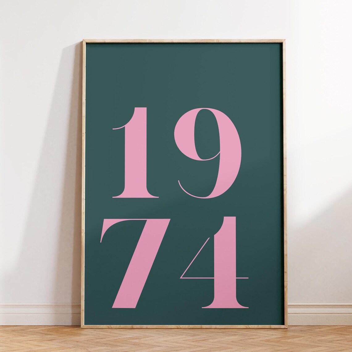 Retro 1974 Birthday Poster, 50th Birthday Gift