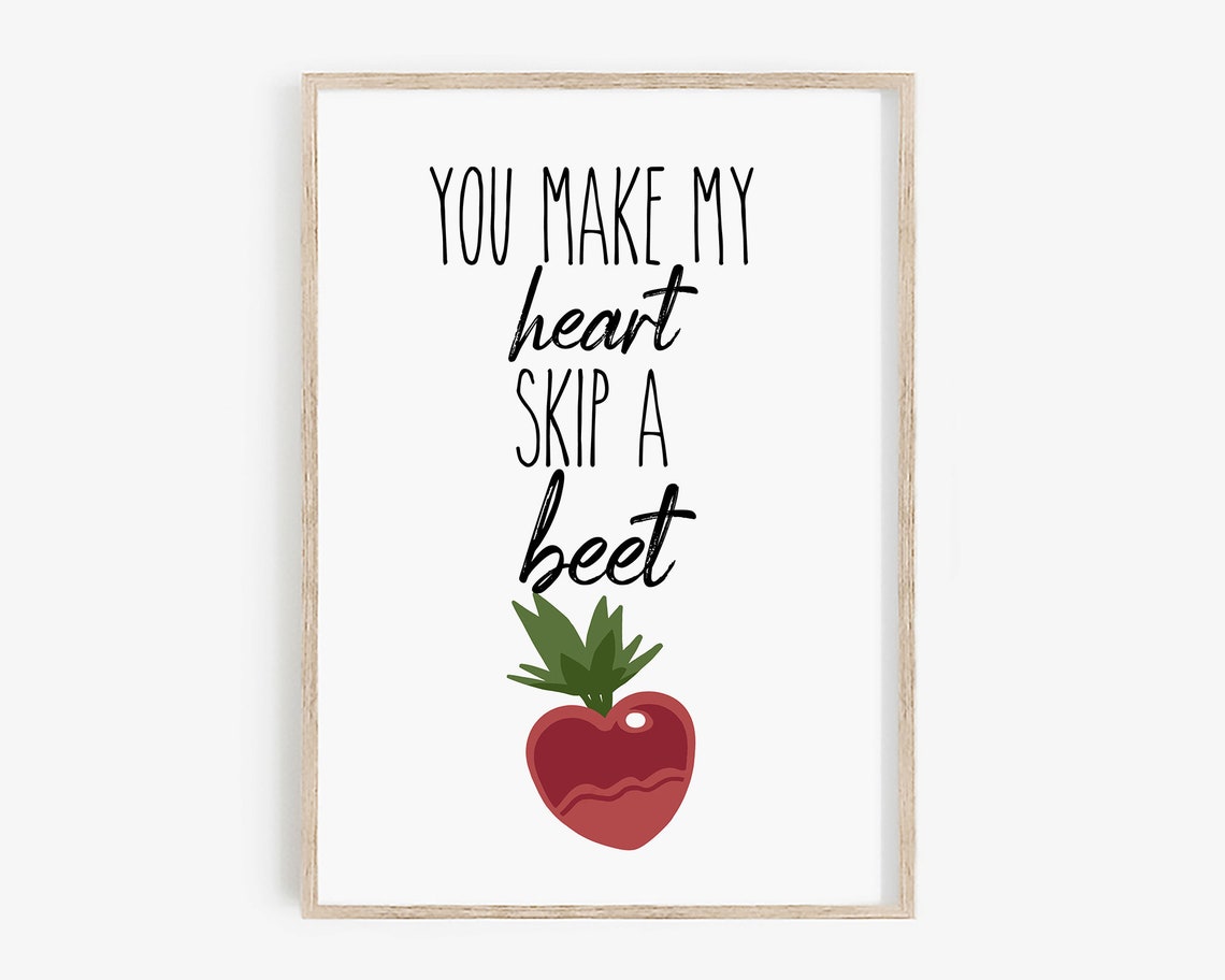 You Make My Heart Skip A Beet Sign Cute Kitchen Decor Kitchen Wall Art Kitchen Signs Kitchen Quotes Kitchen Wall Decor - Image 4