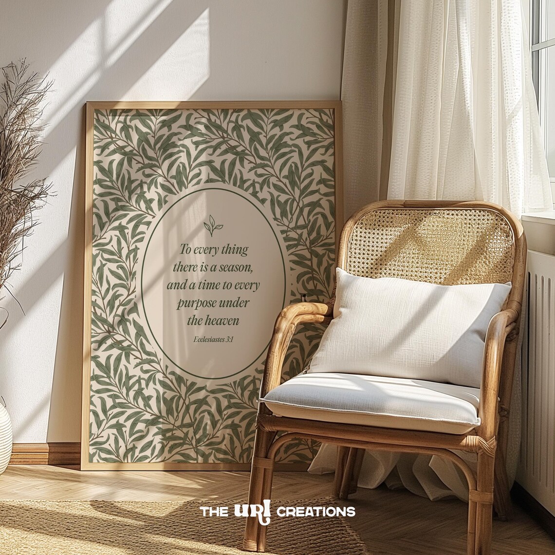 Ecclesiastes 3:1 Vintage Scripture Art Print - Image 2