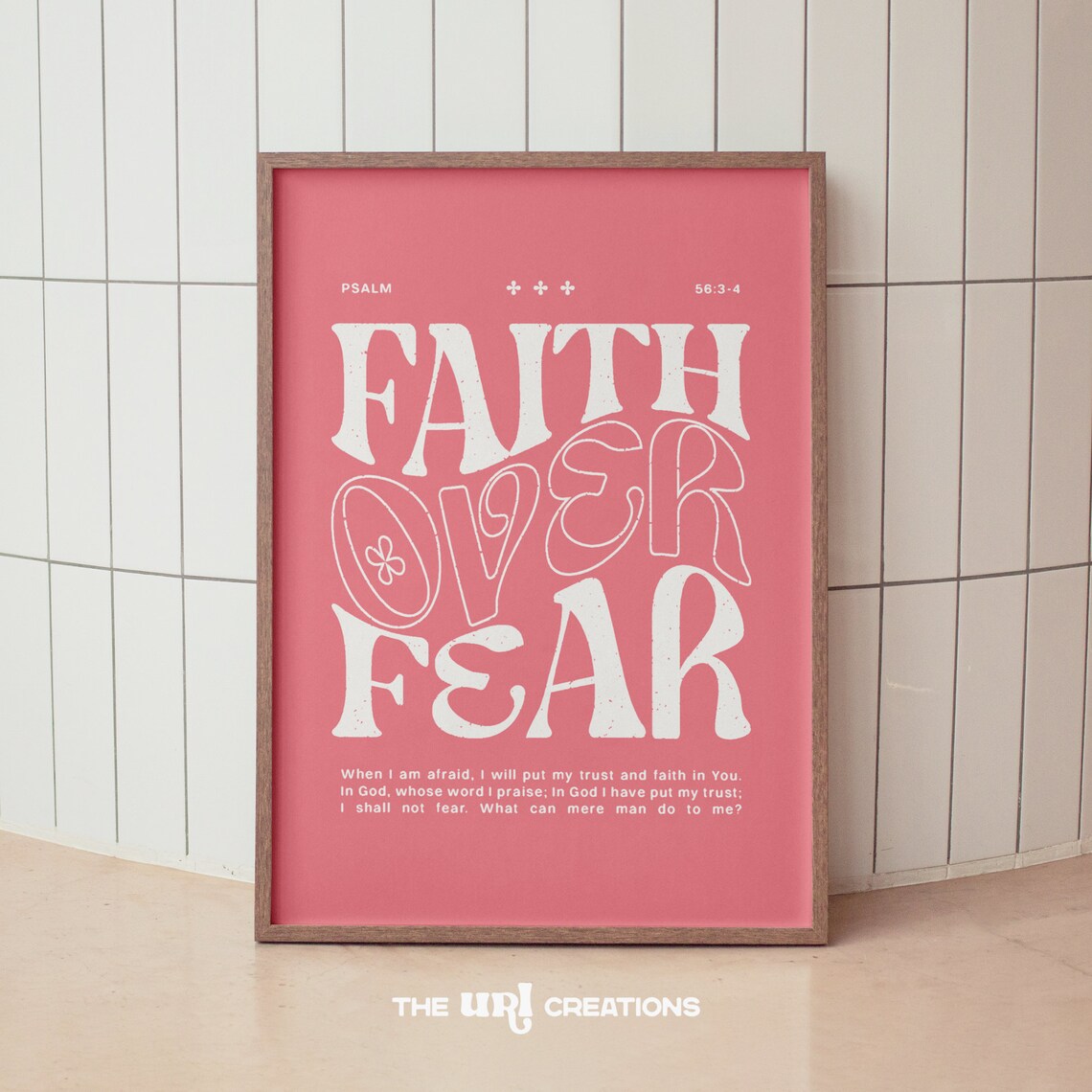 Faith Over Fear Christian Quote Art Print