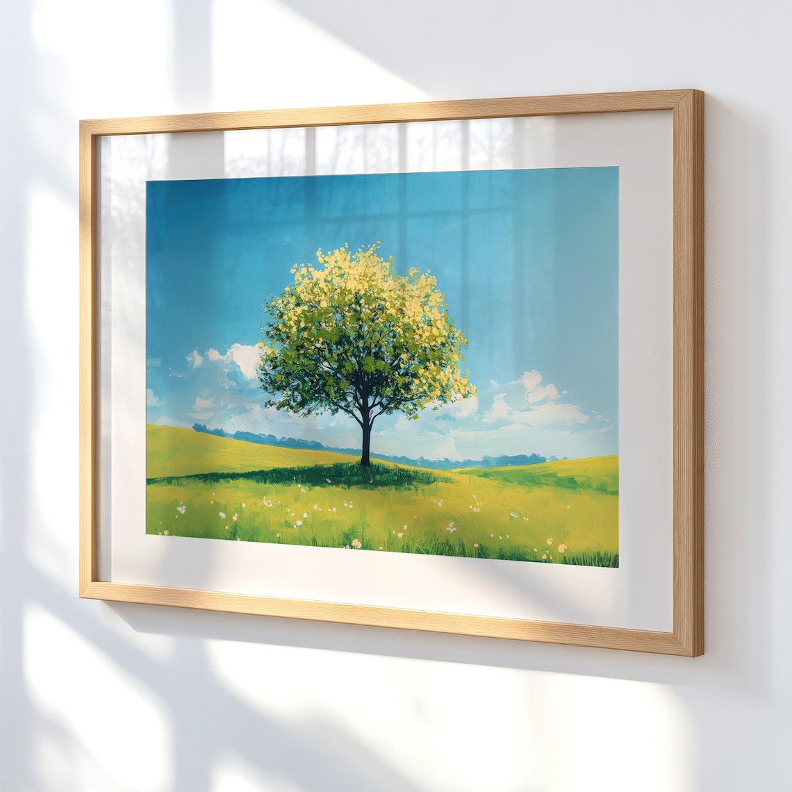 Bright Spring Landscape, Modern Minimalist Poster
