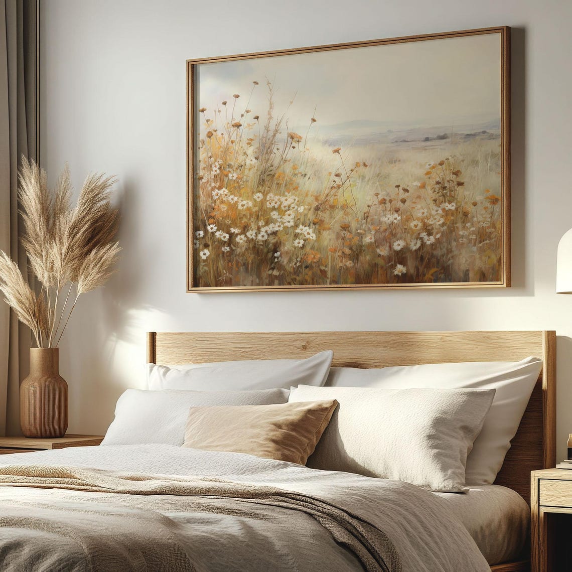 Vintage Autumn Wildflower Meadow Fall Botanical Landscape Art Poster - Image 2