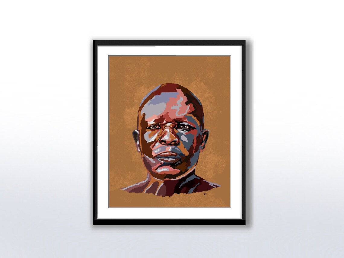 Abstract Portrait, Man's Face Wall Art Print