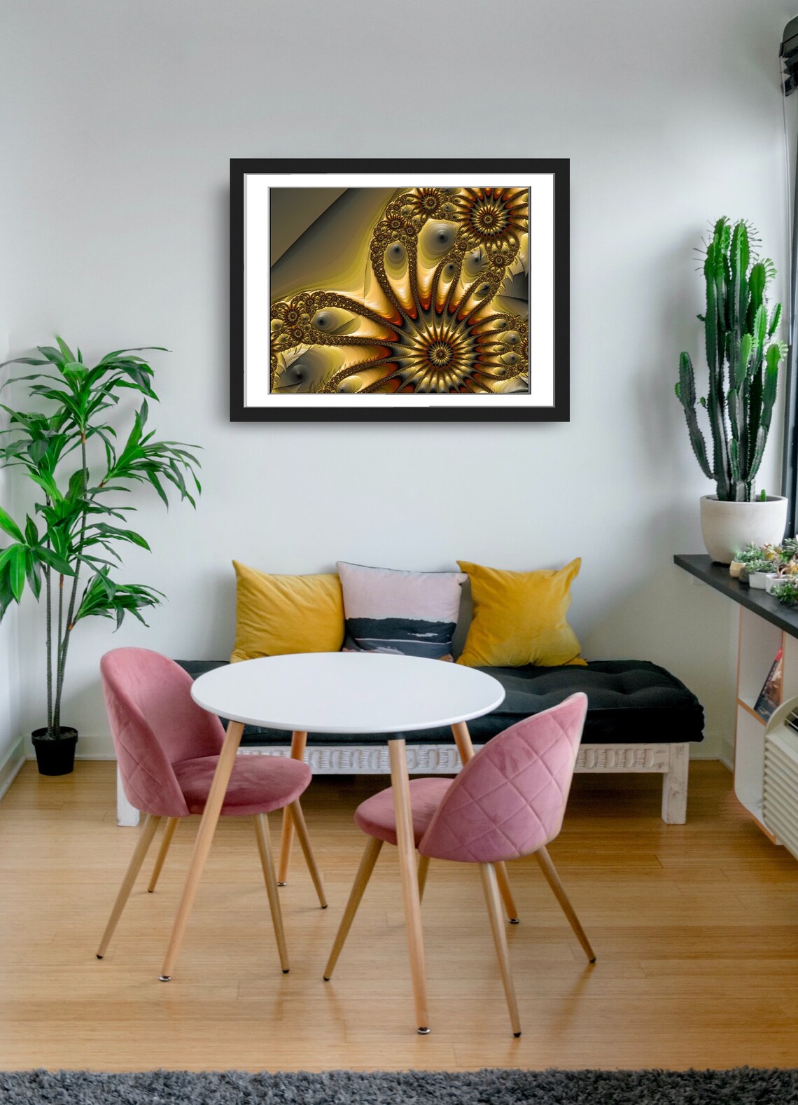 Fractal Image Gold And Orange With Grey Dramatic Detail Futuristic Instant - Image 4