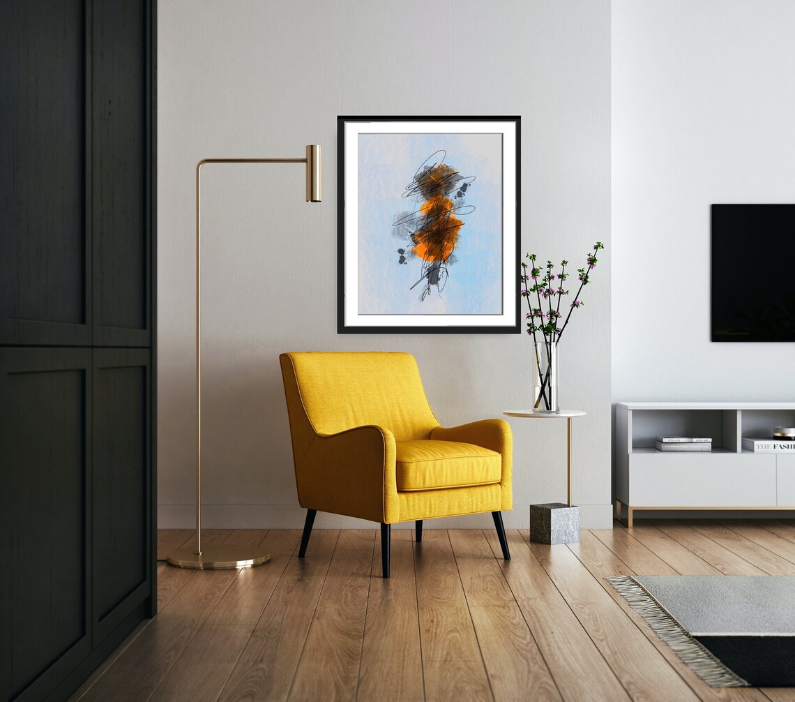 Abstract Boho Painting, Lines And Shapes - Image 4