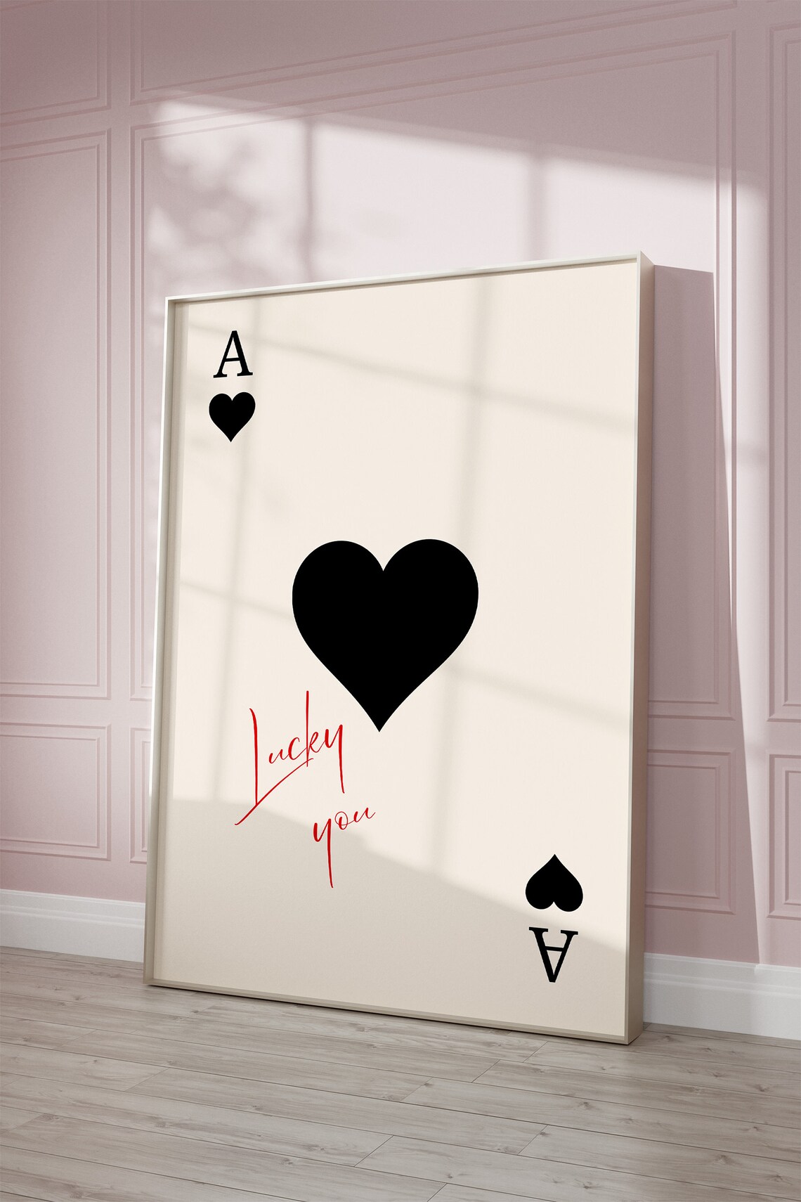 Ace Of Hearts Retro Lucky You Poster Art Print - Image 2