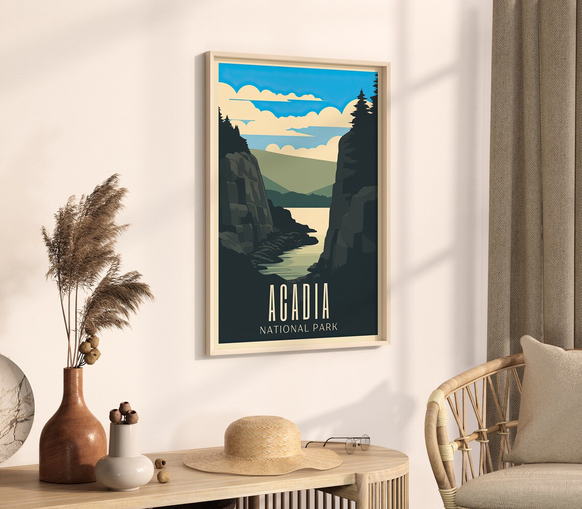 Acadia National Park Rocky Coast Retro Vintage Travel Poster - Image 4