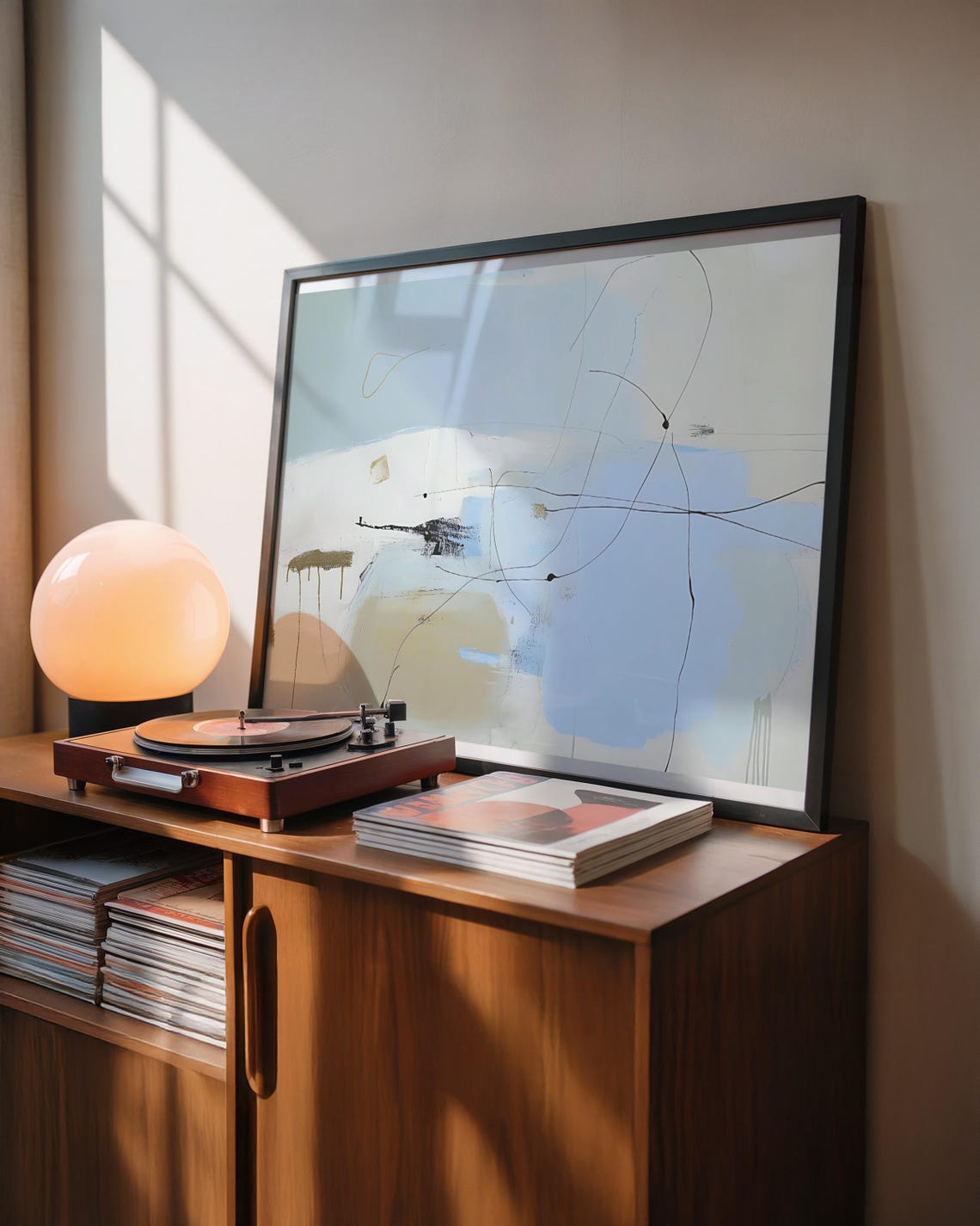 Abstract Art Print Large Neutral Modern Decor