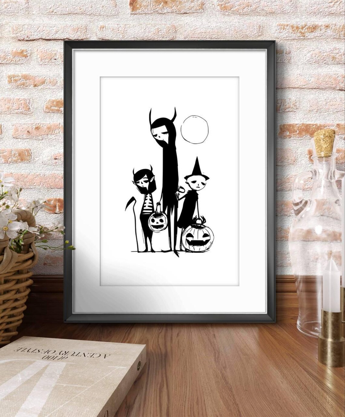 Halloween Poster Spooky Kids Art Print