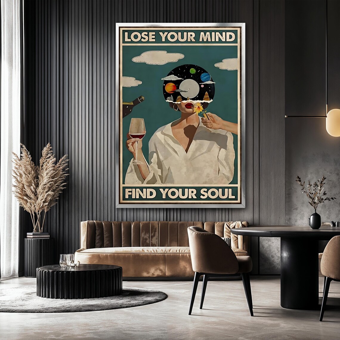 Lose Your Mind Find Your Soul, Surreal Woman Poster - Image 2