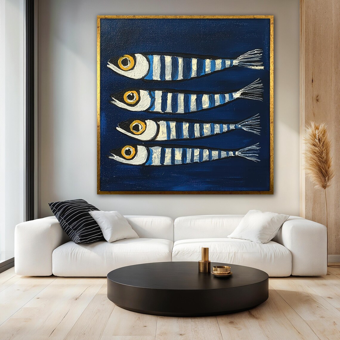Sardines Painting, Nautical Coastal Kitchen Art Print - Image 3