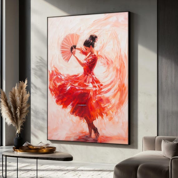 Flamenco Dancer Painting, Spanish Dance Gift