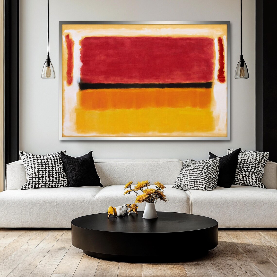Mark Rothko Red And Yellow Abstract, Art Print - Image 2
