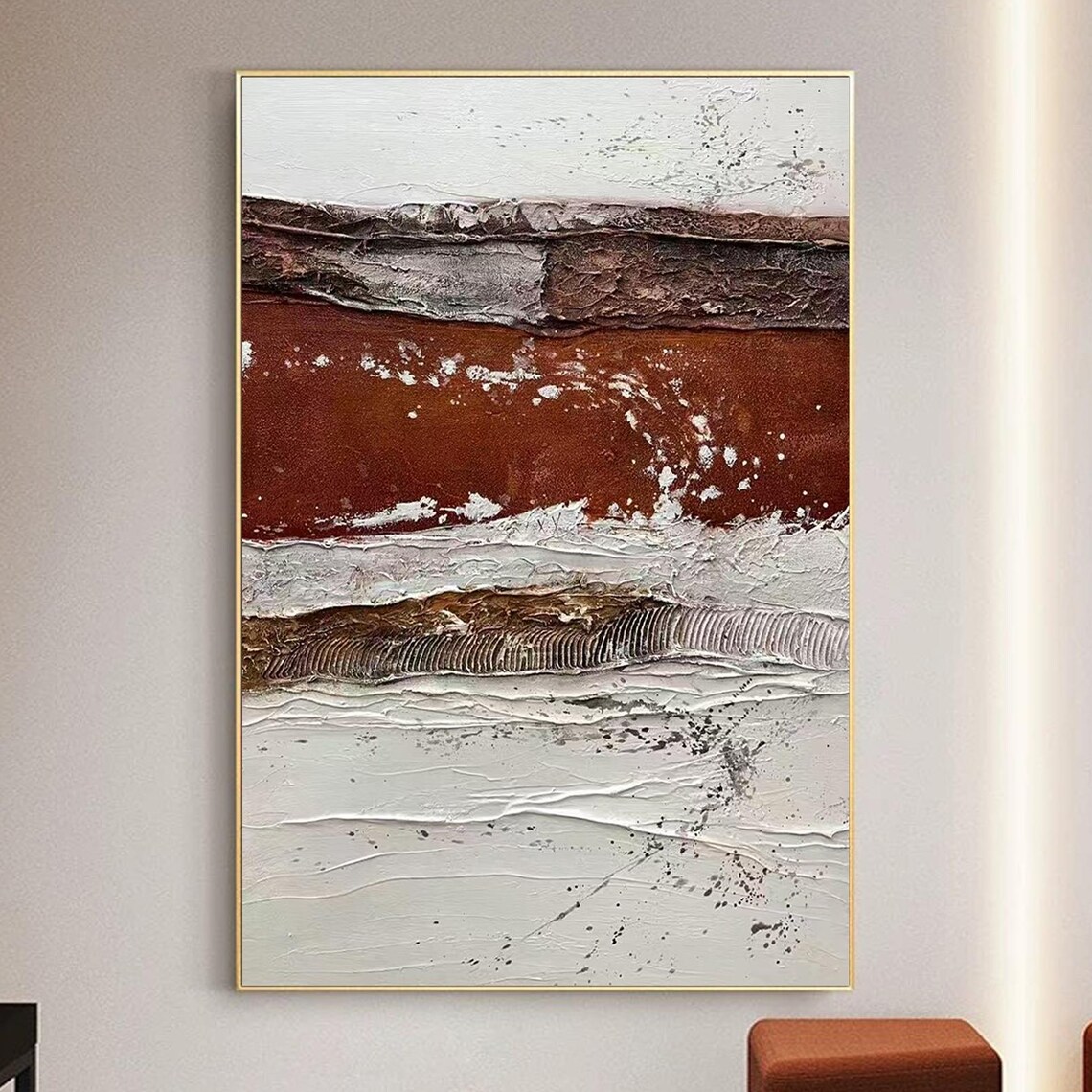 Scandinavian Style Abstract Earth Layers, Wall Art Print