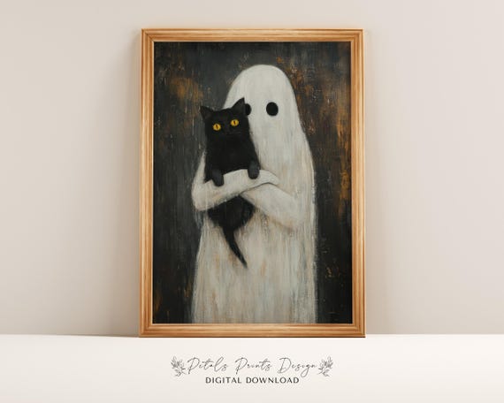 Halloween Ghost Vintage Style Art Print