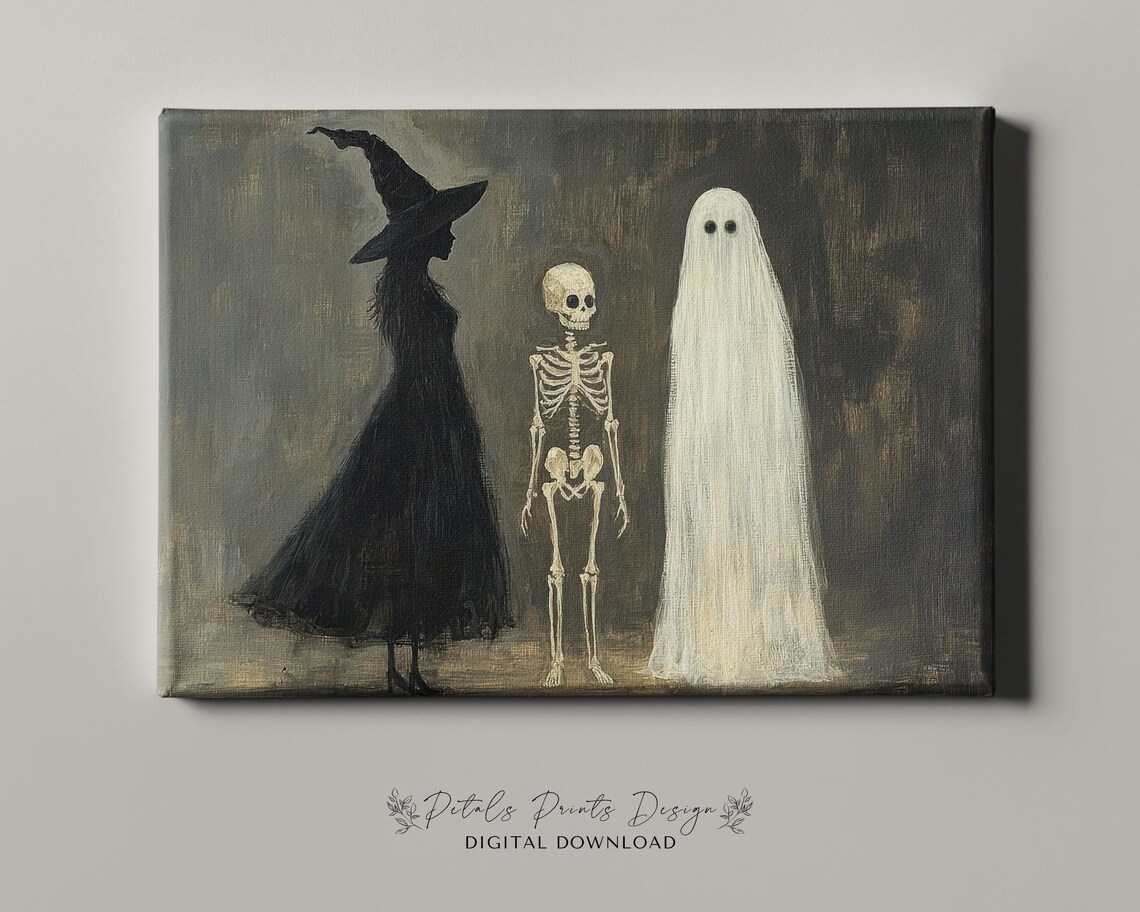 Witchy Decor Halloween Art Print, Vintage Rustic - Image 4