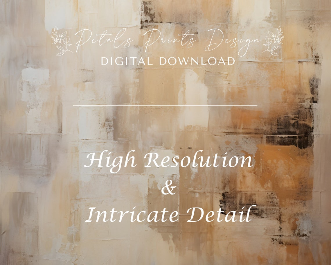 Gentle Beige Tan Soft Abstract Wash Warm Neutral Minimalist Poster - Image 3