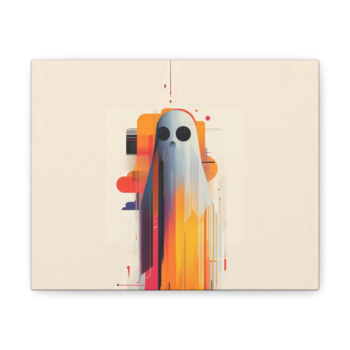 Ghost Geometric Gothic Modern Halloween Art Print - Image 2