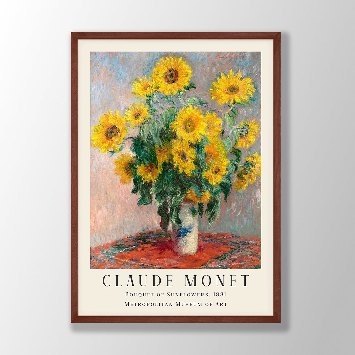 Claude Monet Art Print, Flower Wall Nouveau