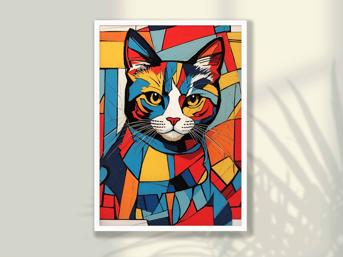 Cat Poster No1 Wall Art Illustration Lovers Gift Animal Print Decor Nursery