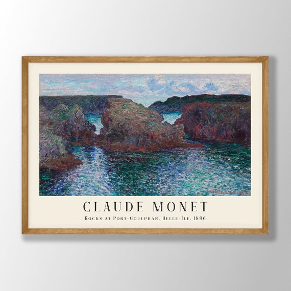 Claude Monet Art Print, Nouveau Coastal House Decor