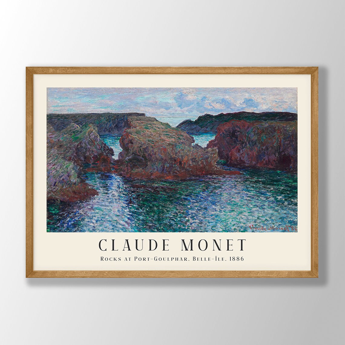 Claude Monet Art Print, Nouveau Coastal House Decor