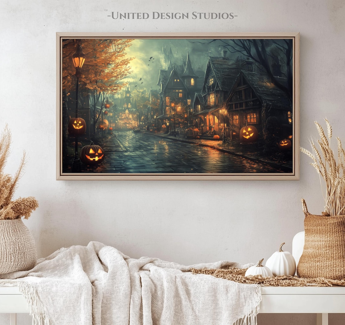 Halloween Town Halloween Art, Spooky Pumpkin Poster - Image 4