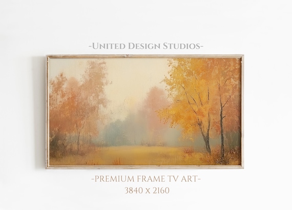 Autumn Landscape Farmhouse Art Print, Fall Tree