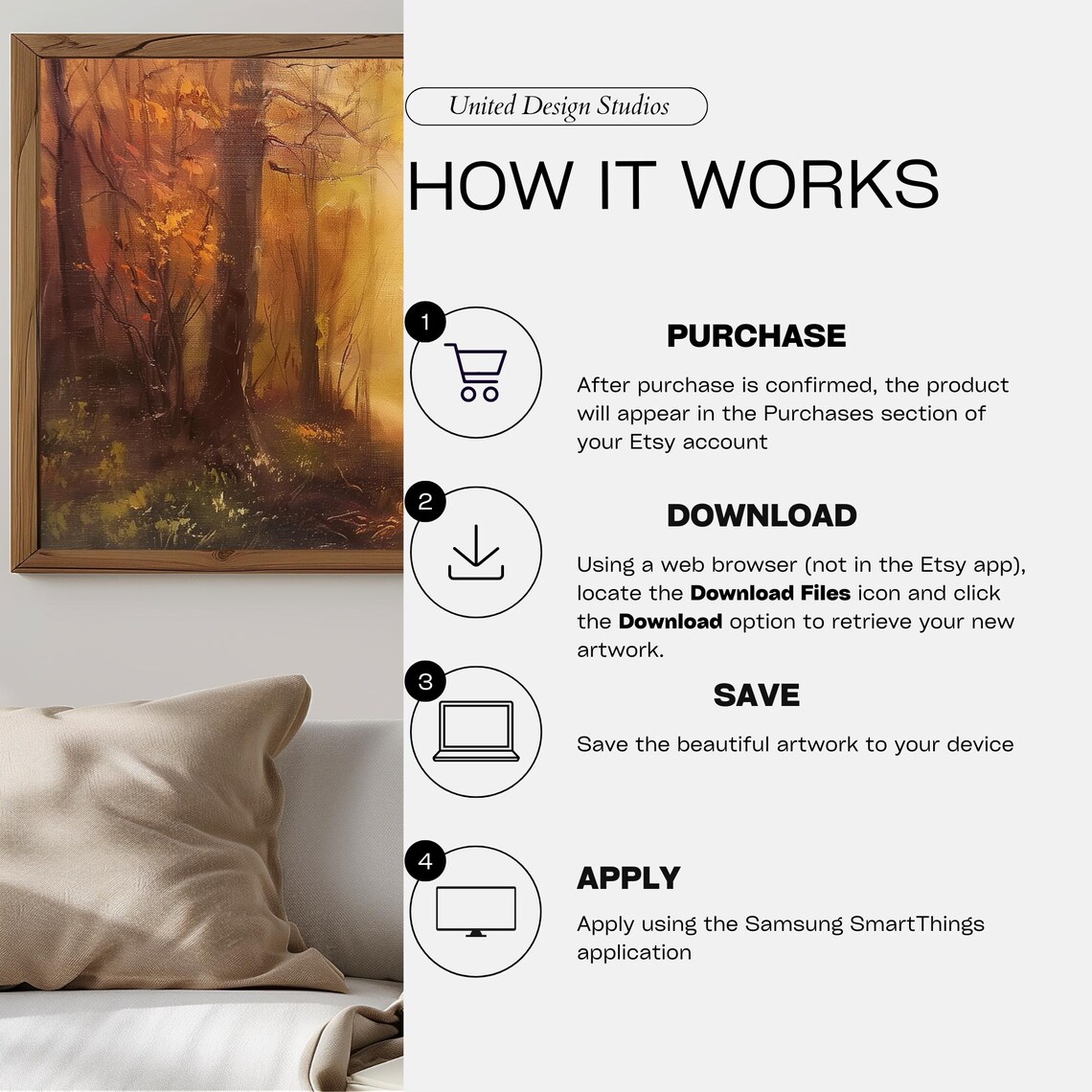 Autumn Art for Frame TV, Seasonal Wall Art - Image 3