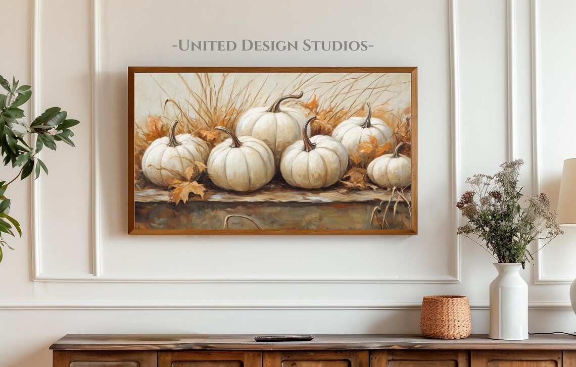 Pumpkin Painting for Fall Autumn, Art Print - Image 3