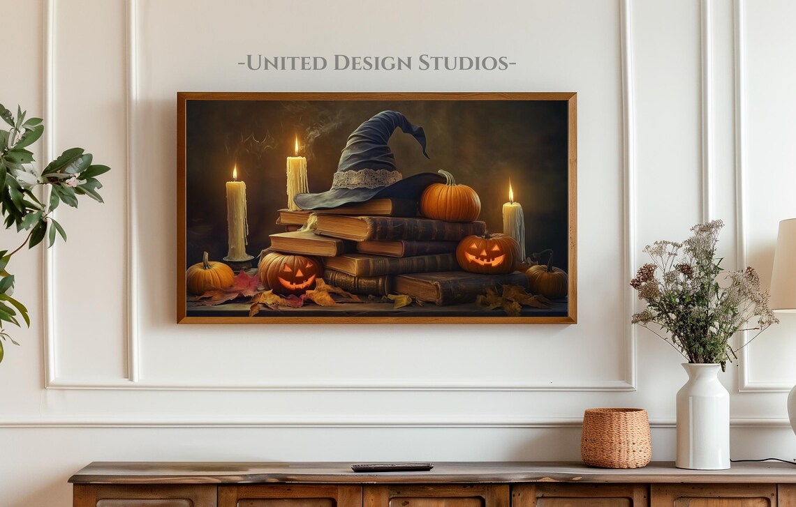 Witch Halloween Wall Art, Spooky Fall Art Print - Image 3