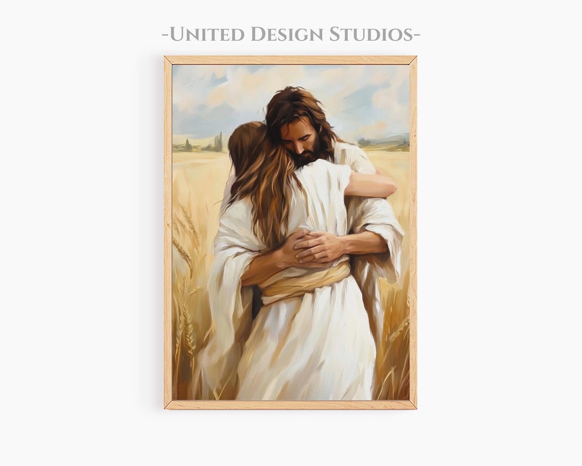 Jesus And Woman Art Modern Christian Art Jesus Christ And Girl Jesus With Children Jesus Portrait Art Lds Art Bible Painting