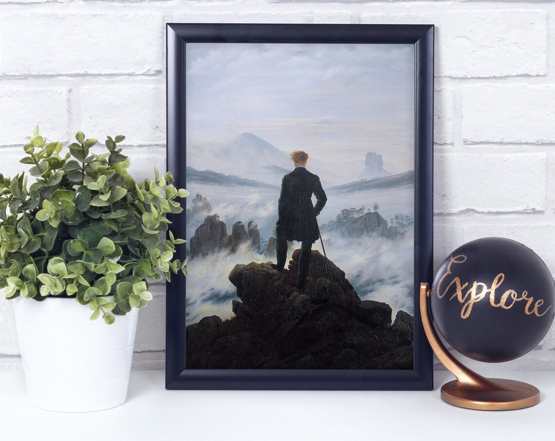 Caspar David Friedrich Wanderer Above The Sea Of Fog Art Poster