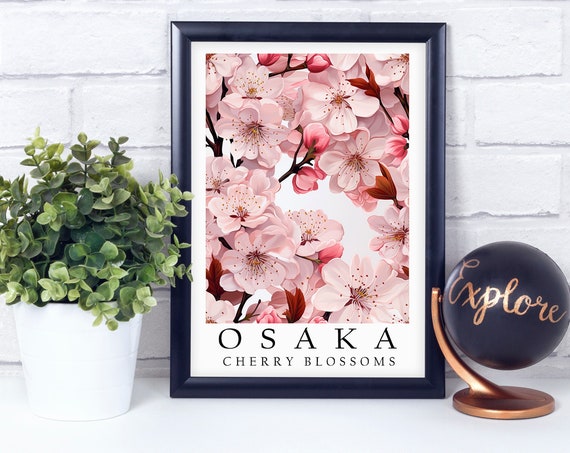 Cherry Blossoms The State Flower Of Osaka Poster Print Wall Dcor
