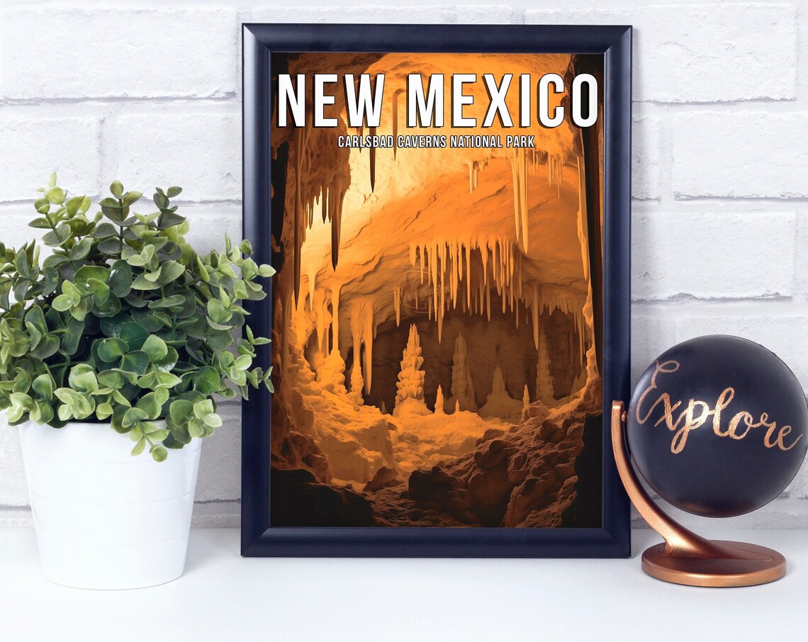 Carlsbad Caverns National Park Travel Poster Print