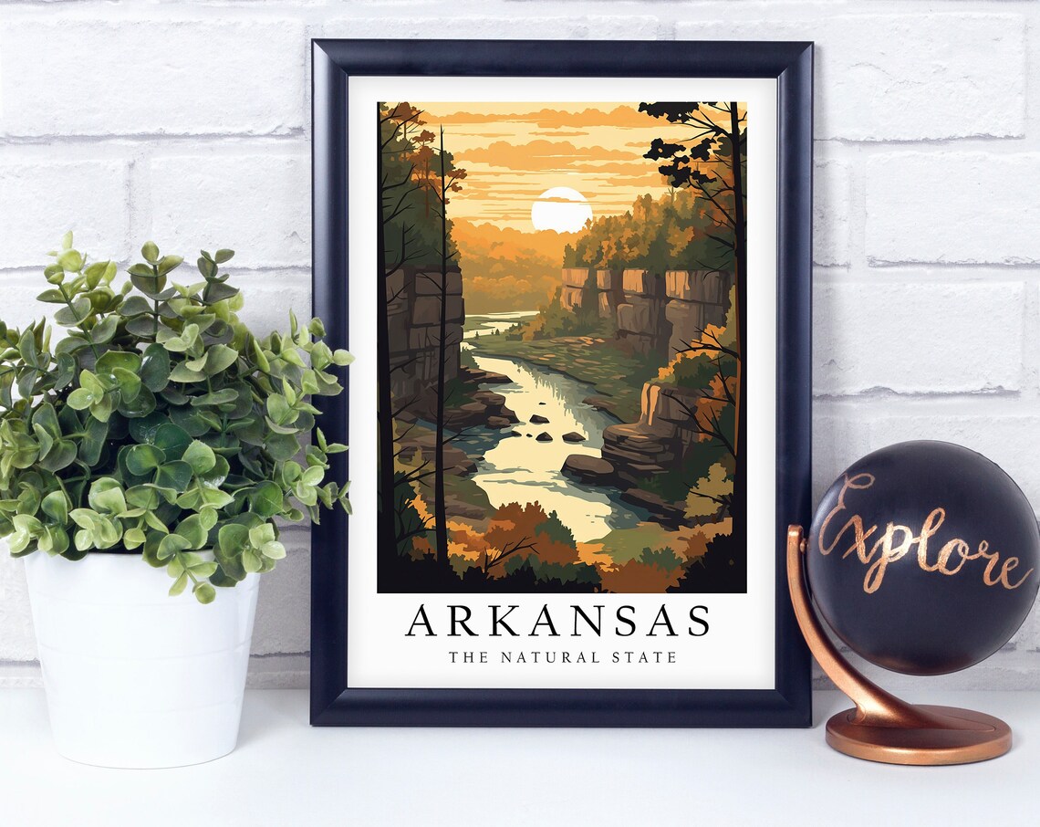 Arkansas Travel Poster, Natural State Art Print