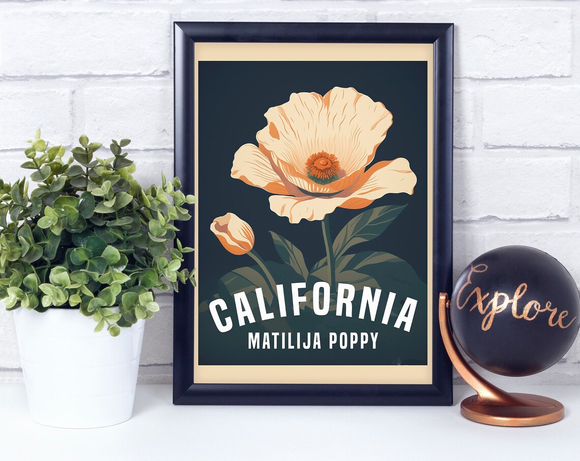 Matilija Poppy Vintage Botanical Art Print