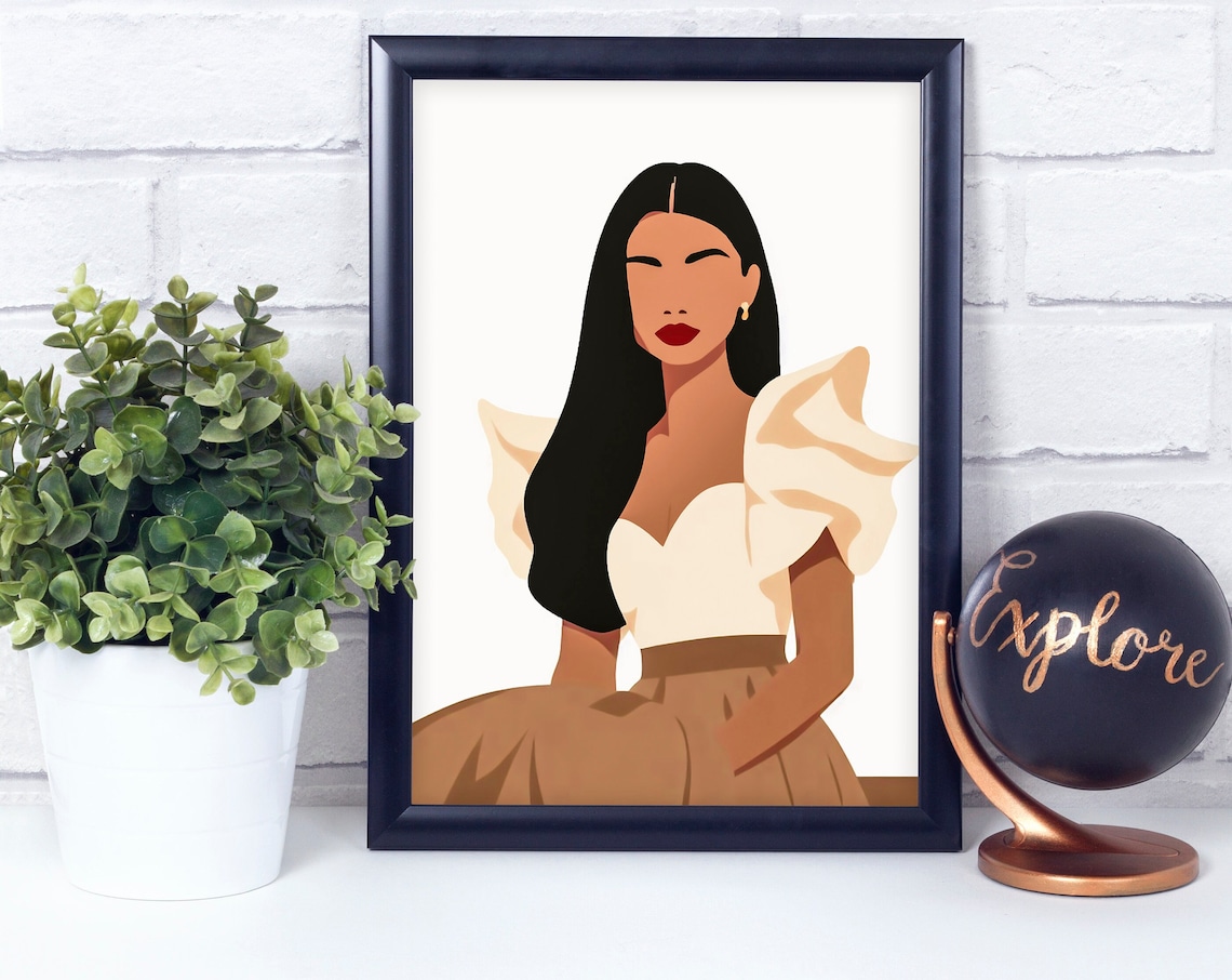 Filipina Woman Sitting Portrait Art Print