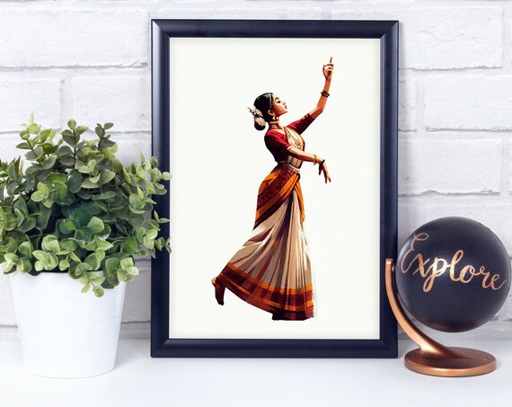 Bengali Dancer Woman Art Poster Print Home Dcor