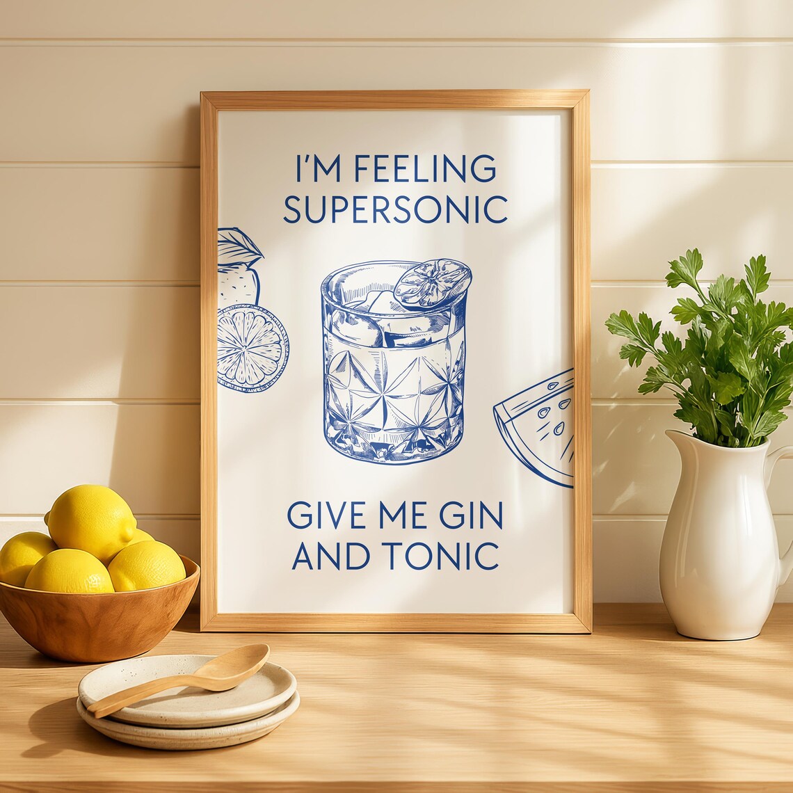Feeling Supersonic Oasis Lyric Poster, Britpop Gift