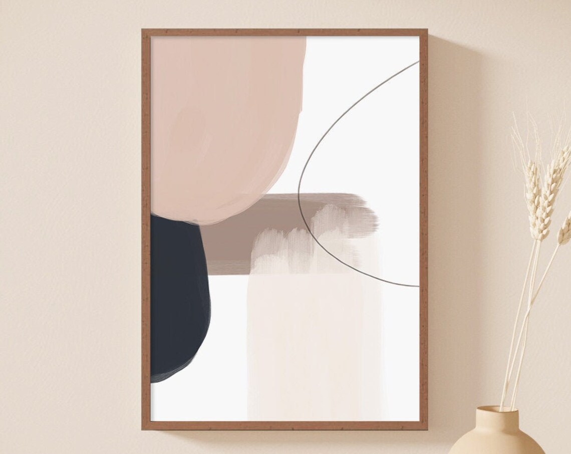 Abstract Painting Modern Art Neutral Art Print